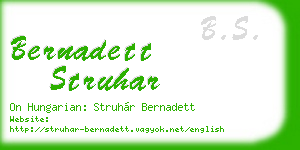 bernadett struhar business card